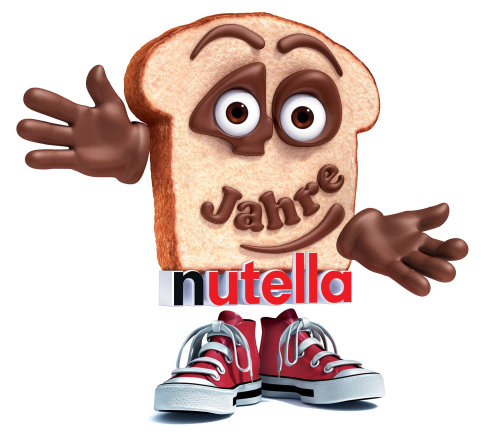 Design de personagens, comida e bebida Nutella