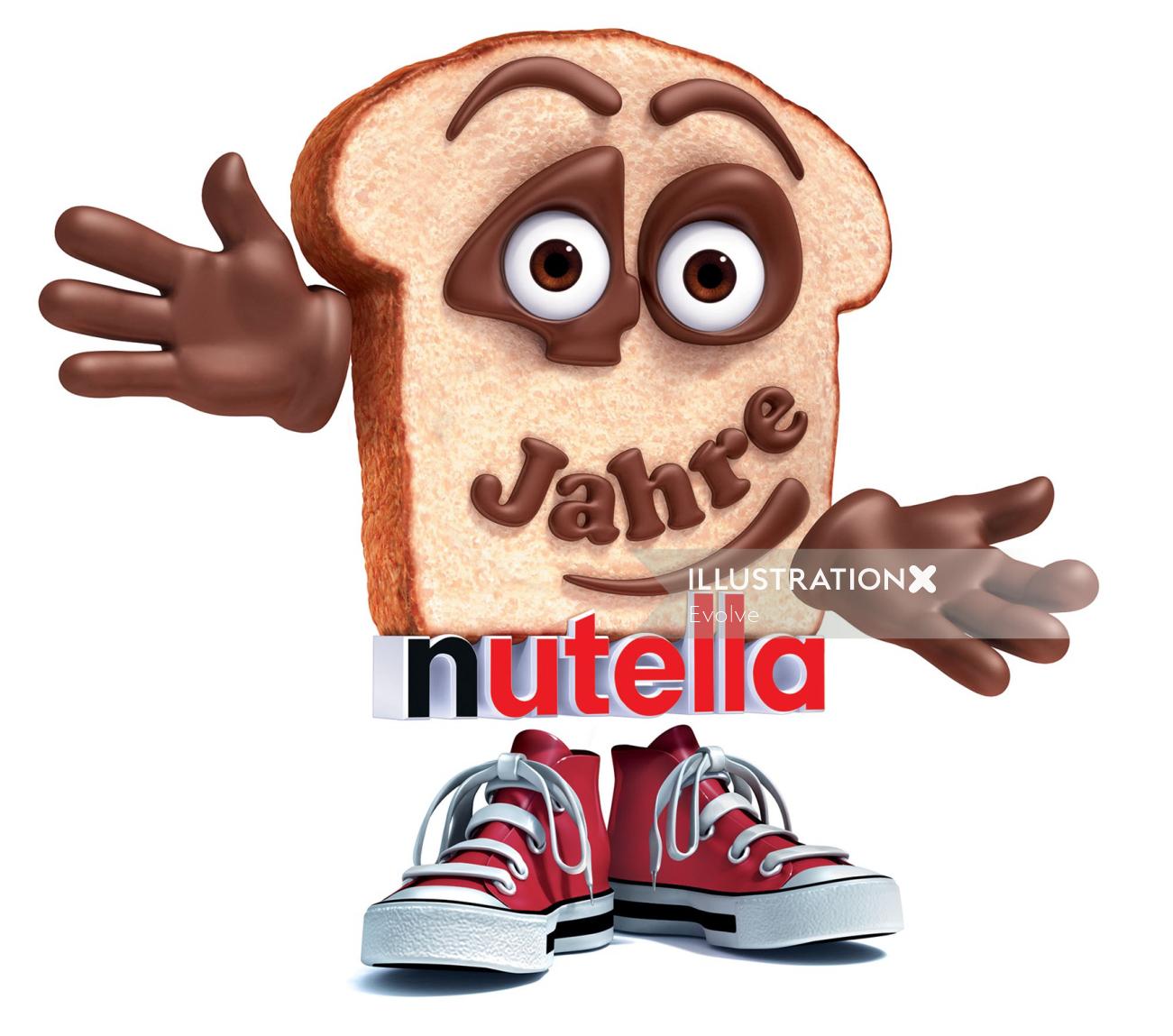 Conception de personnages Food &amp; Drink Nutella