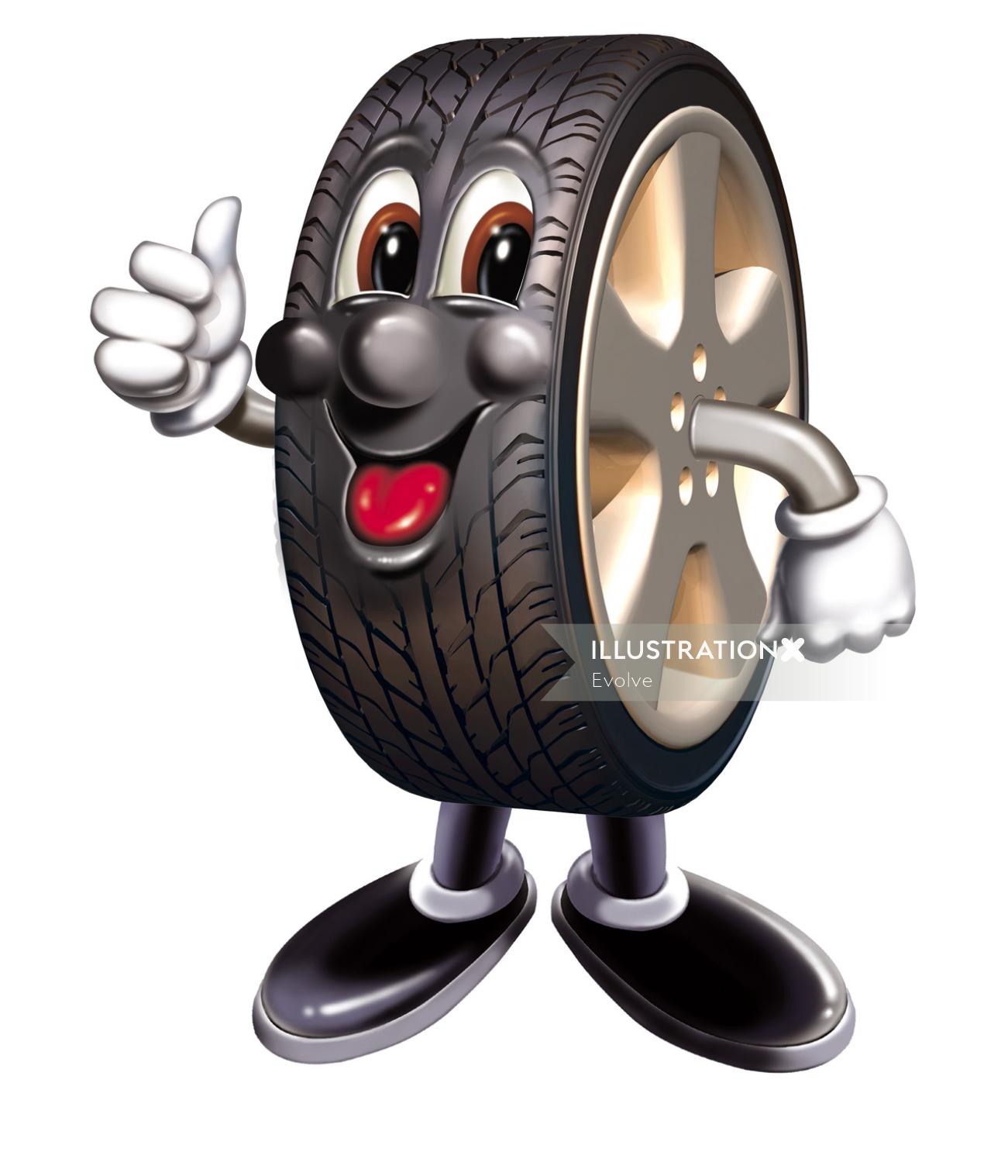 Illustration du caractère du pneu