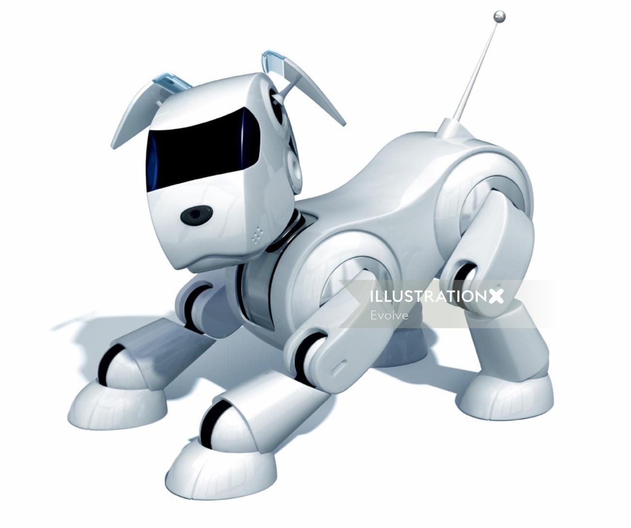 Illustration de chien robot