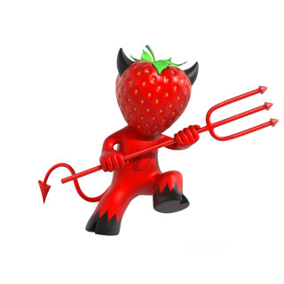Diseño de personajes chico del infierno de fresa

