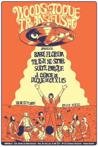cartel de concierto para festival en disco transfusao noise records