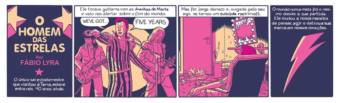 Comic strip about the movie 'O Homem Das Estrelas'