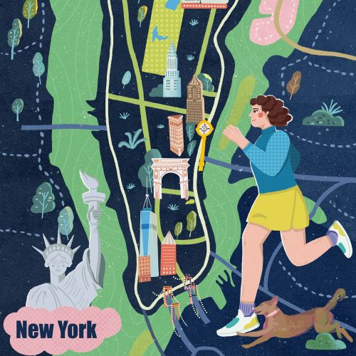 New York urban map illustration