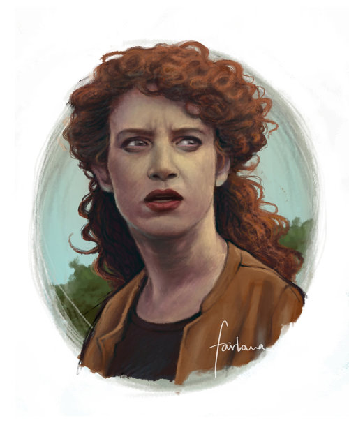 Portrait Of Woman With Curly Hairs