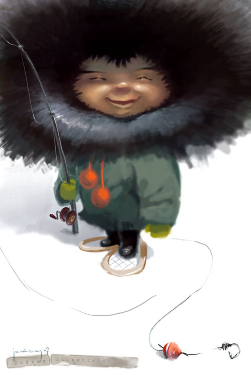 Dibujos animados y humor pequeño inuit