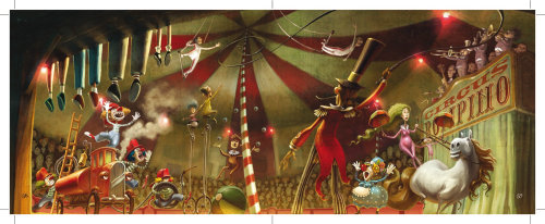 Ilustración de circo de Fernando Juárez