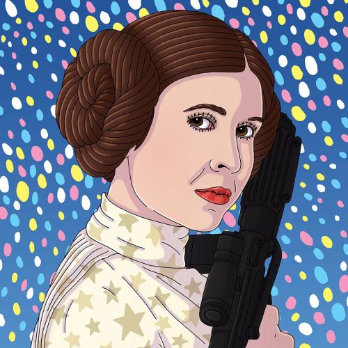 Portrait Art Of Carrie Fisher