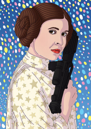 Portrait Art Of Carrie Fisher