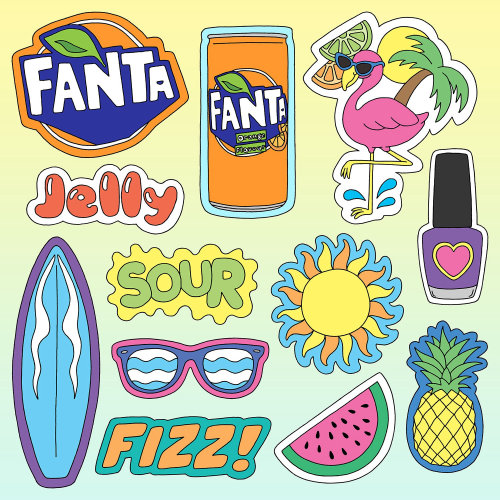 Fanta Stickers Made By Fionna Fernandes