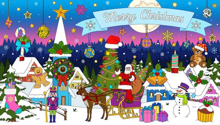 Merry Christmas e-Card - GIF Animation