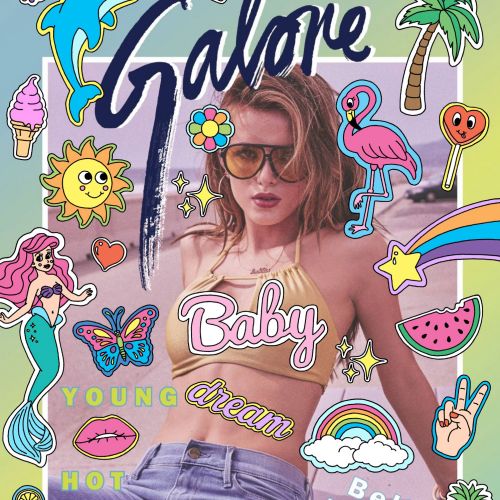 Cute icon stickers collage for Galore Magazine