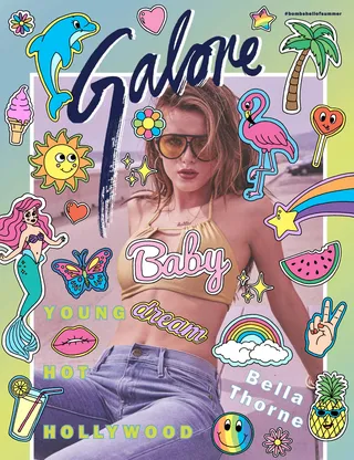 Cute icon stickers collage for Galore Magazine