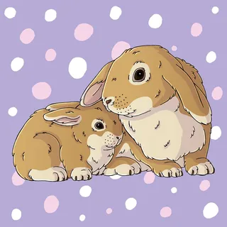 Cuddly Bunnies Graphic Art