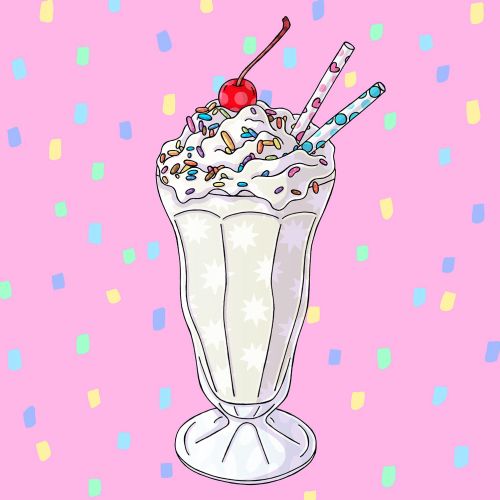 Illustration of Delicious Funfetti Milkshake