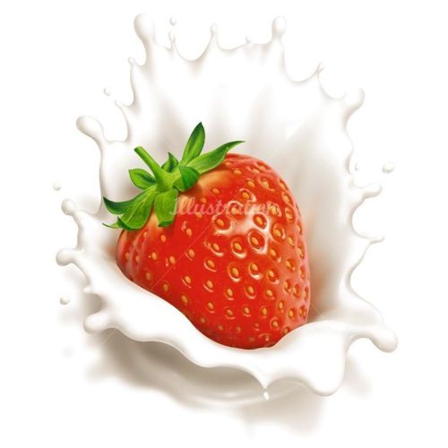 Strawberry milk food illustration