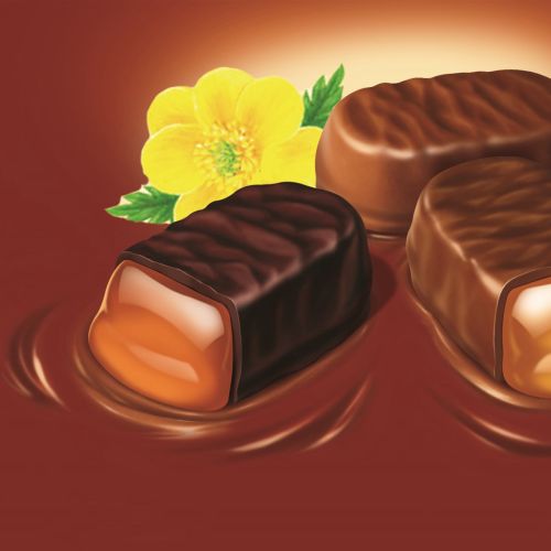 Illustration of realistic chocolate bars