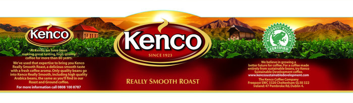 Illustration d&#39;emballage pour le café Kenco