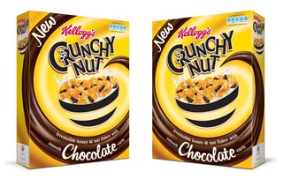 Packaging design of Kellogg's crunchy nut chocolate