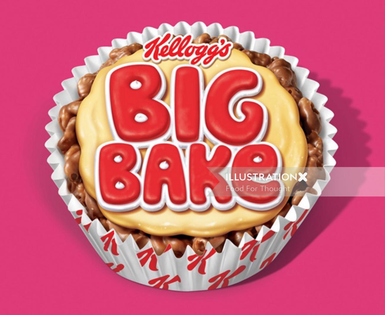 ケロッグのビッグケーキの宣伝用ポスター