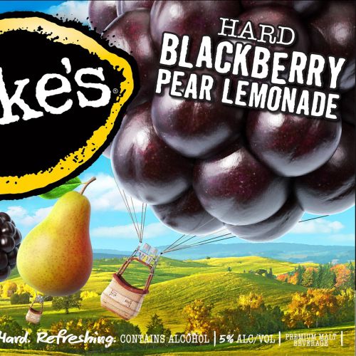 Advertising illustration of Mike's Hard Blackberry Pear Lemonade