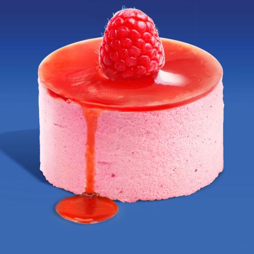 Realistic rendering of raspberry cake