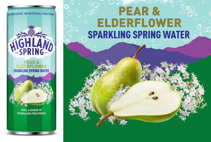 Highland Spring sparkling spring water fruit