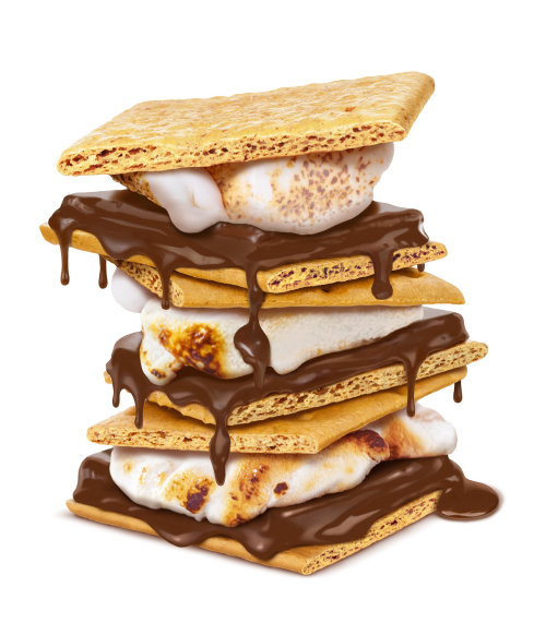 Realistic illustration of S'Mores