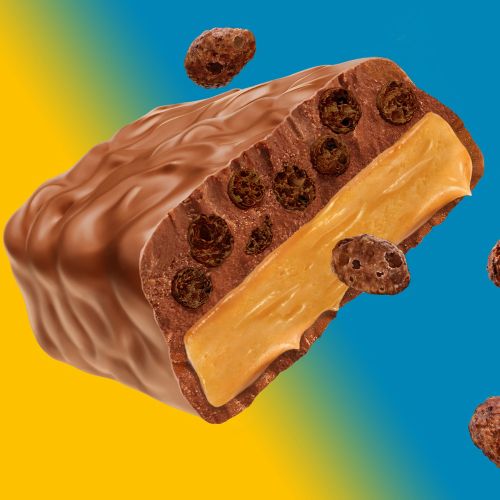 Mouth-wearing chocolate caramel crisp bar