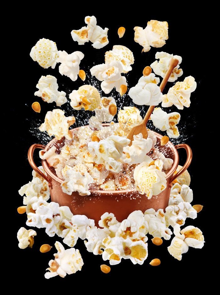 Packaging artwork for Topsy's popcorn