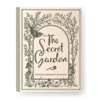 Book cover of The Secret Garden by Frances Hodgson Burnett, floral design by Fox and Fables
