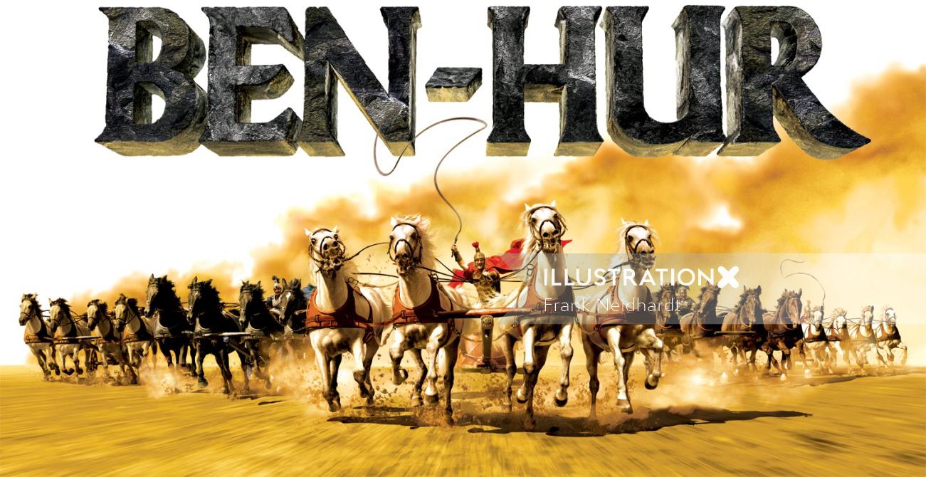 Benhur Horses art
