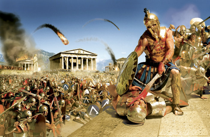 Bataille de Spartiate et romaine