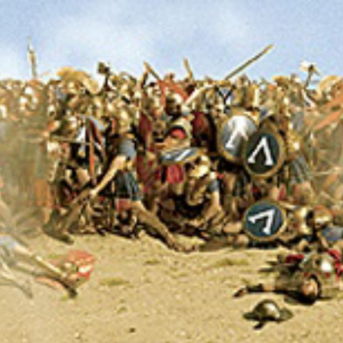 Fight of Spartan and Romans
