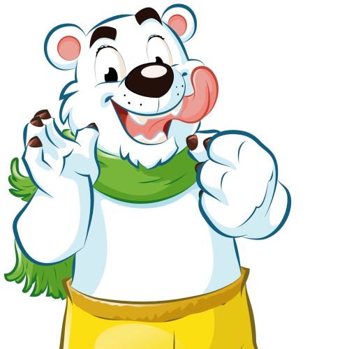 Cartoon & Humour smiley snow bear
