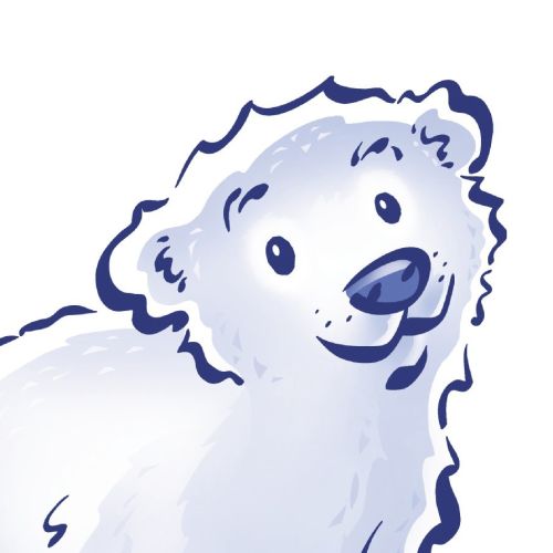 digital illustration of ice bear