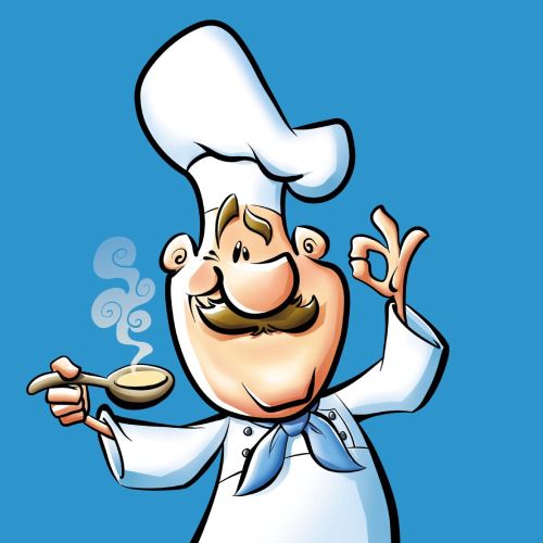 Cartoon illustration of cook