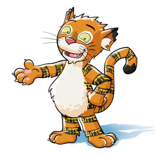 cartoon illustration of tiger presentation
