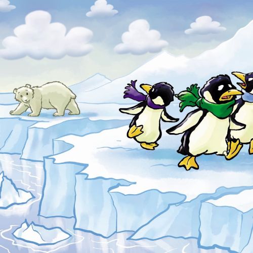 Cartoon & Humour Penguins and bear
