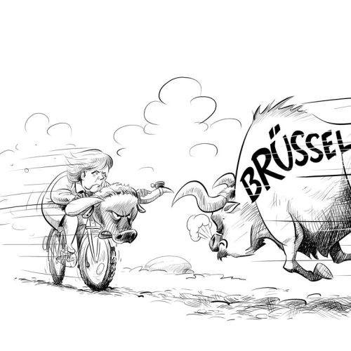 Line art of Brussel Bison
