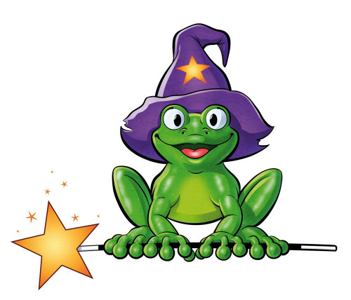 Cartoon & Humour Frog with magic hat
