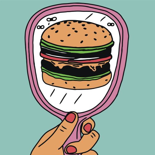 Burger face food Graphic