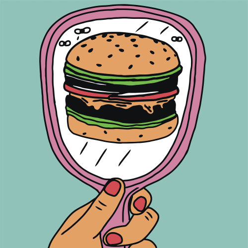 Burger face food Graphic
