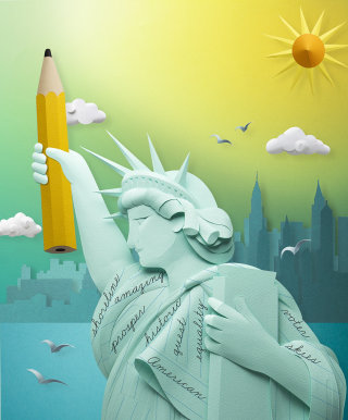 Ilustración de la estatua de la libertad