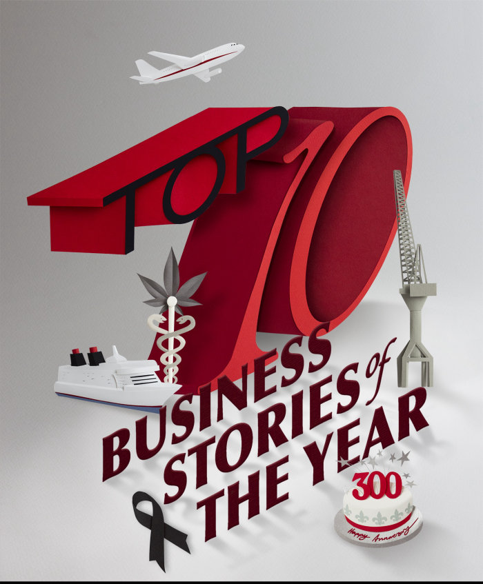 Typography of business stories of the year by Gail Armstrong