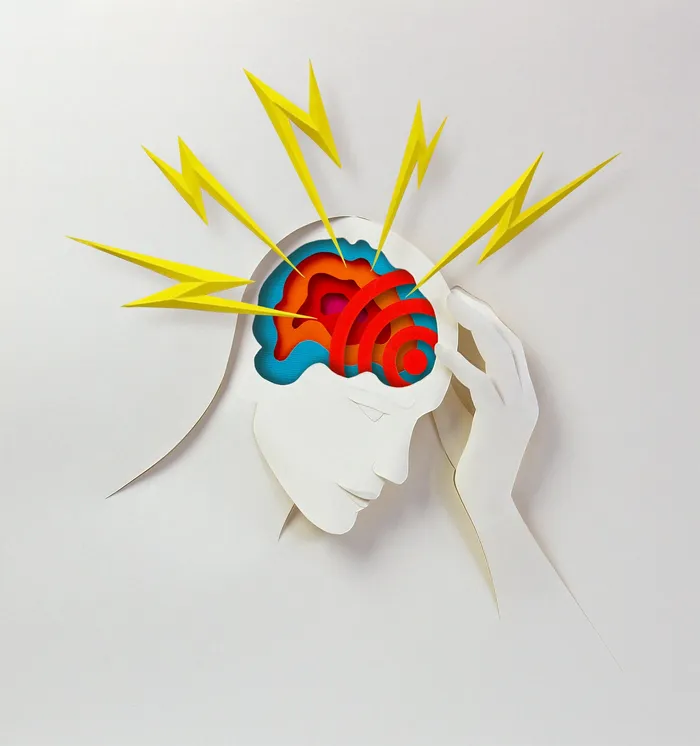 Paper art of Human brain
