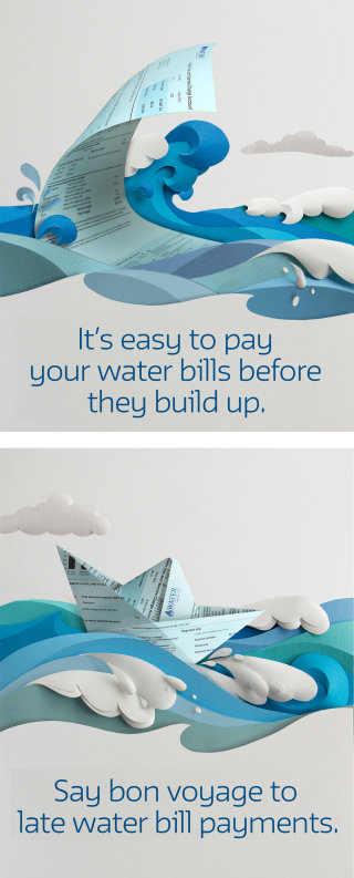 オーストラリア水道公社の広告イラスト