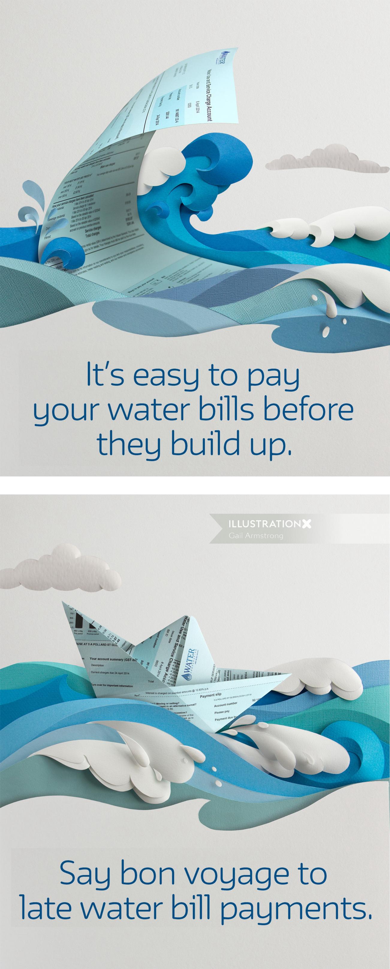 Water Corporation Australiaの広告イラスト