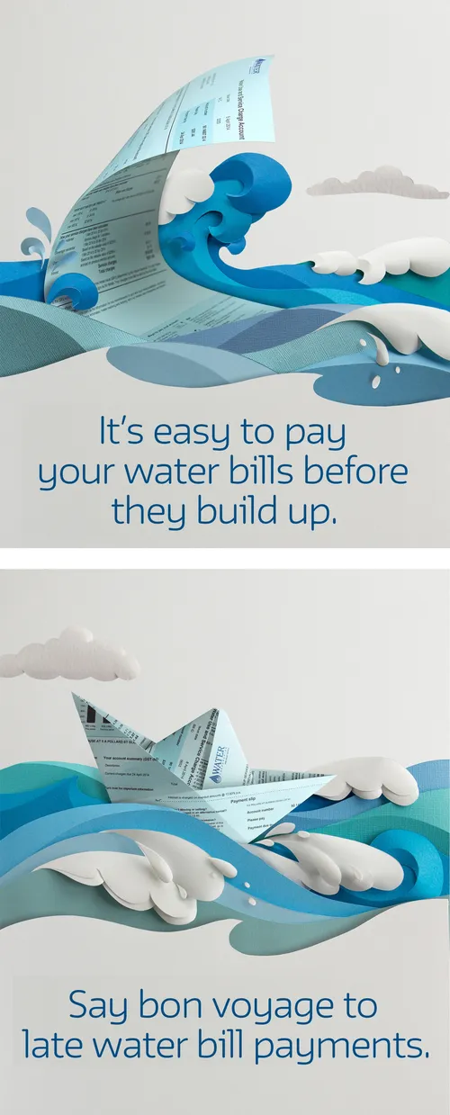 Werbeillustration der Water Corporation Australia