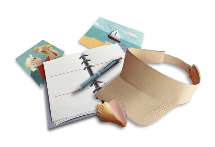 Handmade paper summer planning tools